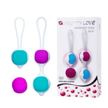 Pretty Love Sex Products 1 Set Of Gravity Vaginal Dumbbell Ben Wa Balls Sillicone Kegel Ball Female Medical Themed Sex Toys