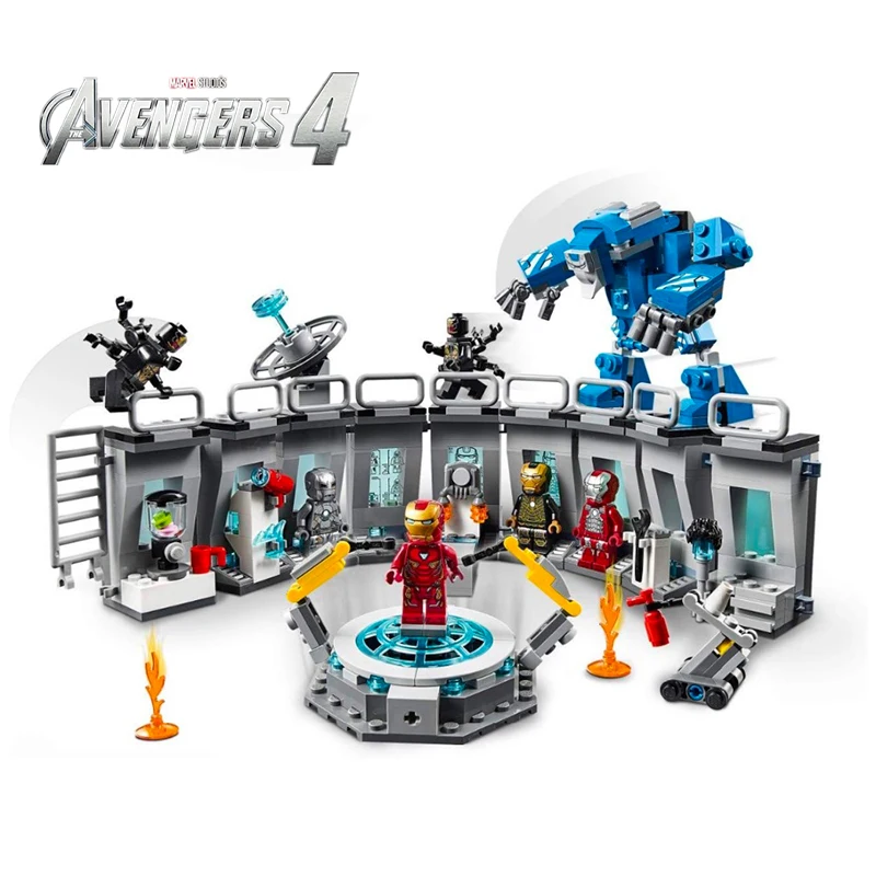 

07121 Marvel Avengers 76125 Iron Man Hall of Armor Building Block Bricks Toys Compatible With Super Hero