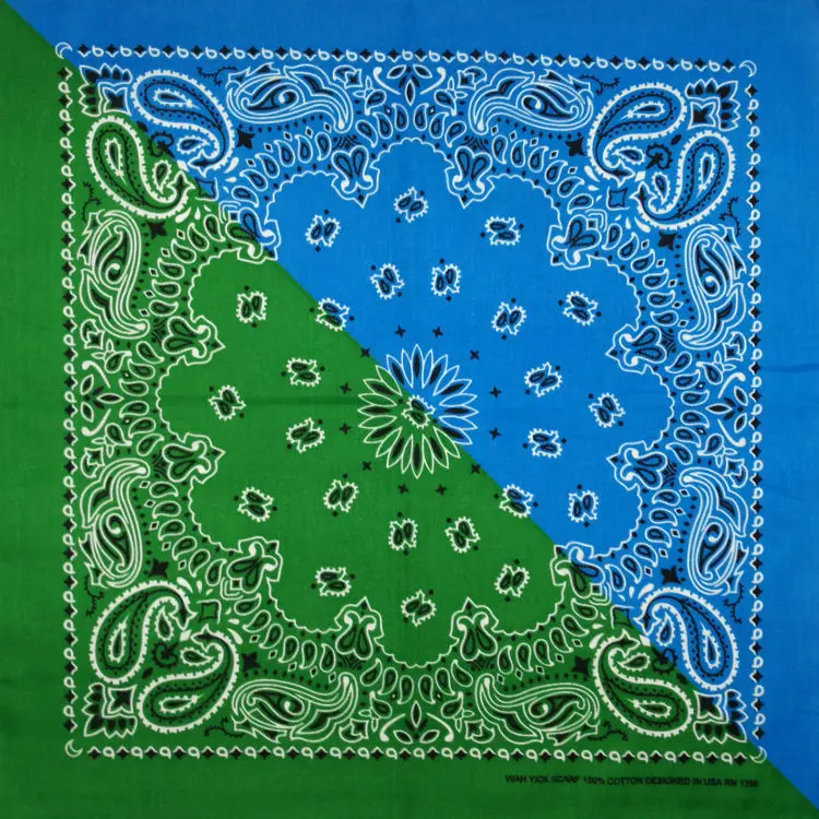 New 100% Cotton 2 Colors In Half Paisley Bandanas Scarf Punk Hip Hop Headwear/Hair Neck Wrist Wrap Band Headtie for Men mens dress scarf