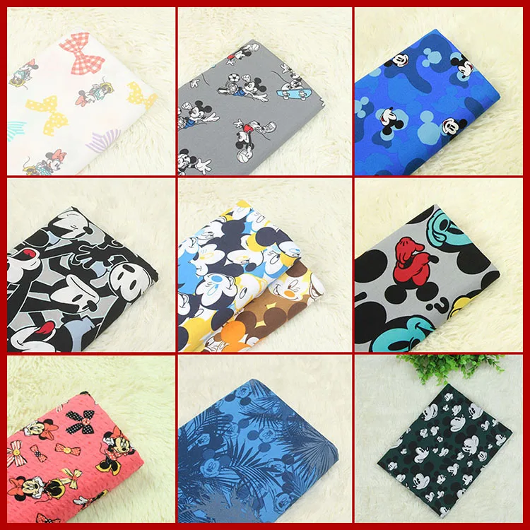 

D30 Time-limited! 50*140cm needlework the cloth fabric tissues knitted for sewing cachejersey fabricsewing aterial Mickey 200g/m