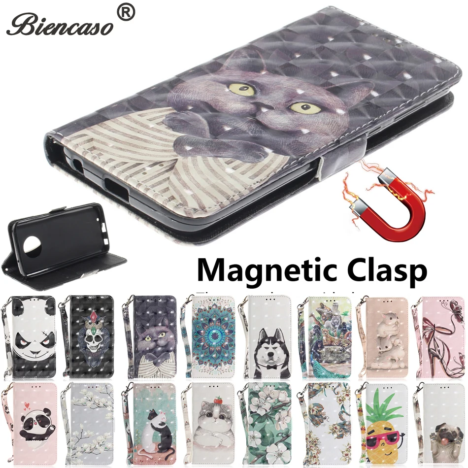 

Fashion Cartoon Case For Moto G6 Plus 2018 Cover With Card Holder Funda sFor For iPhone 7 Plus Cases 8 6 6s 10 Coque B42