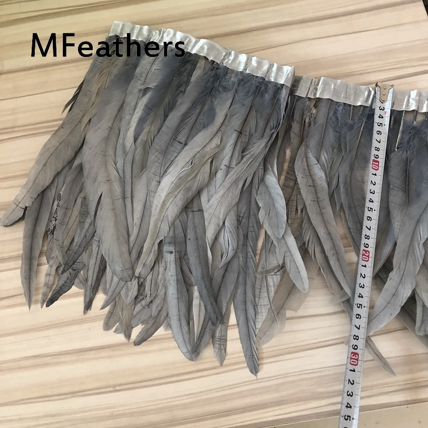 

Украшение из перьев серого цвета, 20-45 см, 2 м