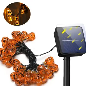 

4M 20LED Solar Outdoor Light String Halloween Pumpkin String Light 3000K for Halloween Theme Party Courtyard Garden Decoration