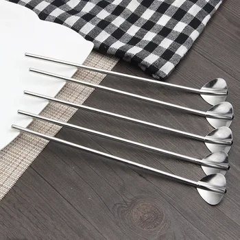 

4PCS Stainless Steel Reusable Heart Pattern Drinking Straw Straws Spoon with Cleaner Brush
