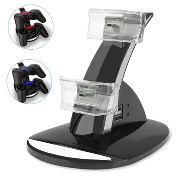 

Upgraded USB Dual Gamepad Charger Controller Game Controller Power Supply Charging Station Stand For Sony Playstation 3 PS3