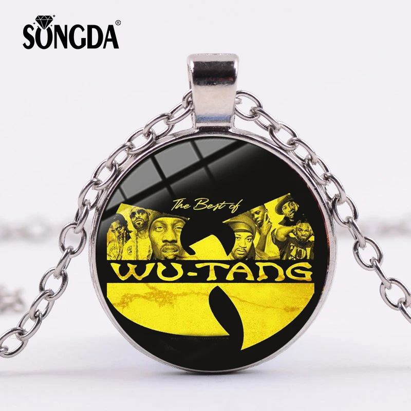

SONGDA New Wu Tang Clan Band Logo Necklace Famous HIP-HOP Rap Music Band Handmade Glass Cabochon Pendant for Fans Jewelry Gifts