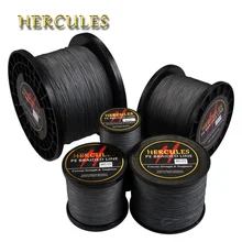 Hercules плетеная леска, 8 нитей, серая, 100 м, 300 м, 500 м, 1000 м, 1500 м, 2000 м, рыболовный шнур для морской воды, linha multifilamento 8 fio