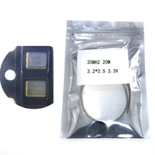 10 шт. SMD 3225 активный кварцевый генератор OSC 20 МГц 20 м 3,2*2,5 3,3 В 25PPM