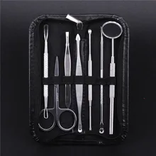 7 шт. из нержавеющей стали двойная головка прыщи с заколкой для волос для лечения акне