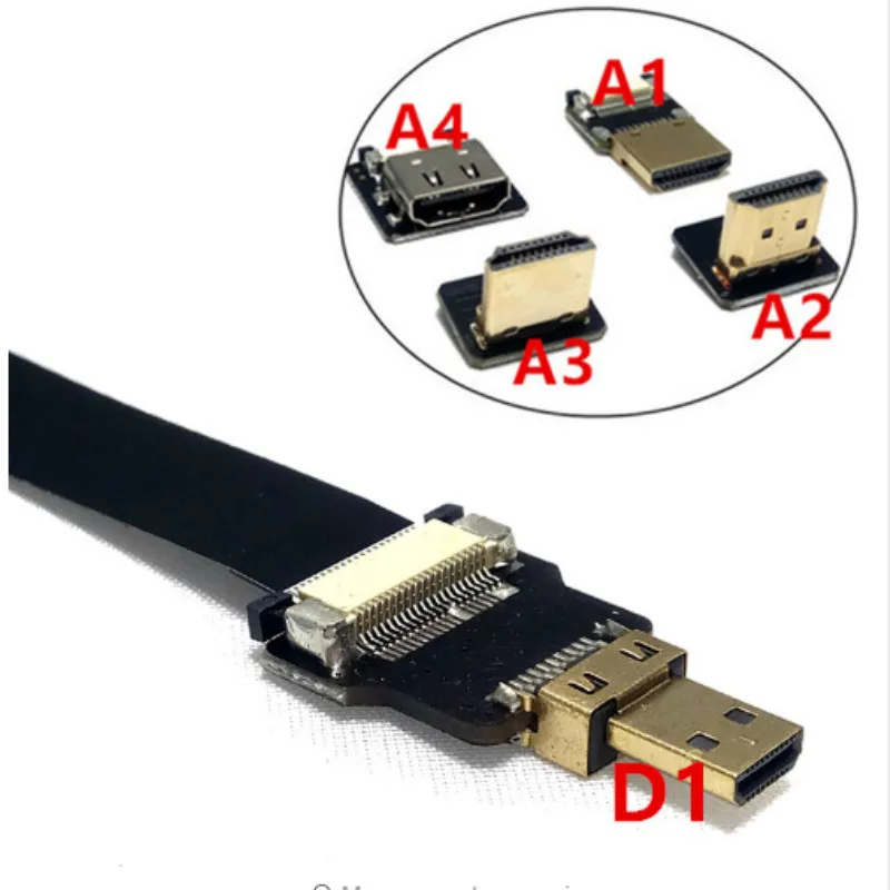 FPV Micro HDMI мужчина к FPC плоский кабель 5 см 10 20 30 50 80 для Gopro HERO 4 3 SJCAM SJ5000 SJ4000 Xiaomi