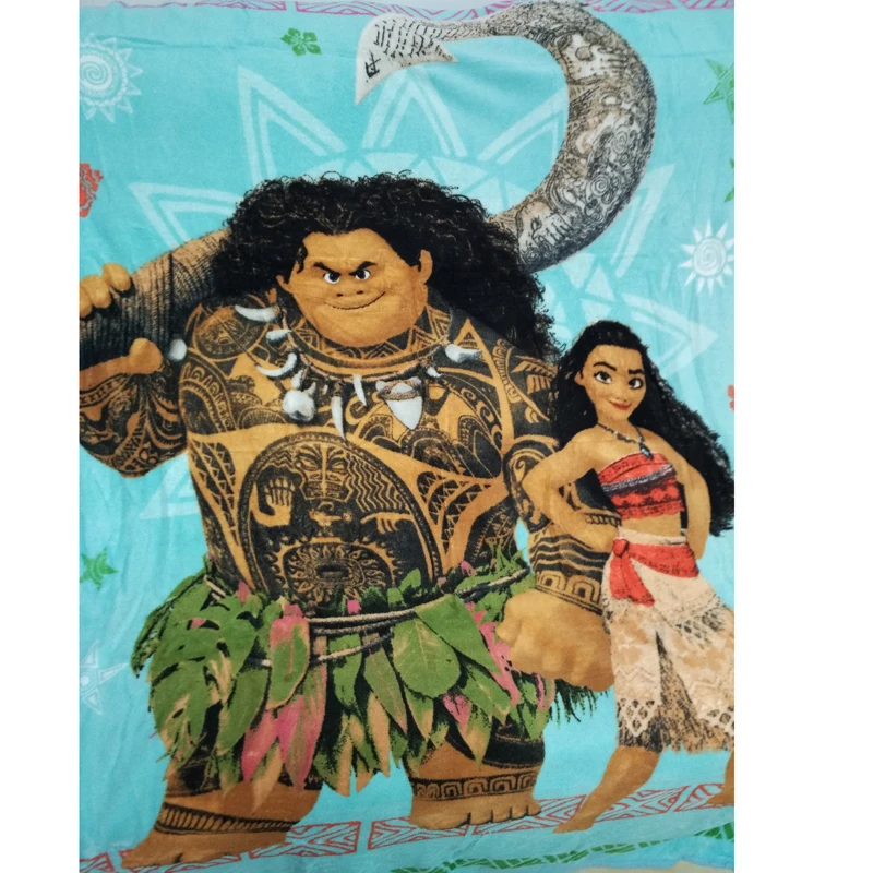 Disney Hawaii Teal Blue Moana и Maui плюшевое одеяло бросок 117x152 см для мальчиков девочек Лето Кондиционер покрывала на мягкую мебель