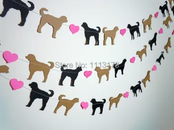 

cheap Labradoodle Love Paper Garland - Valentine's Day Decor wedding party pet birthday room decorations bannars garlands
