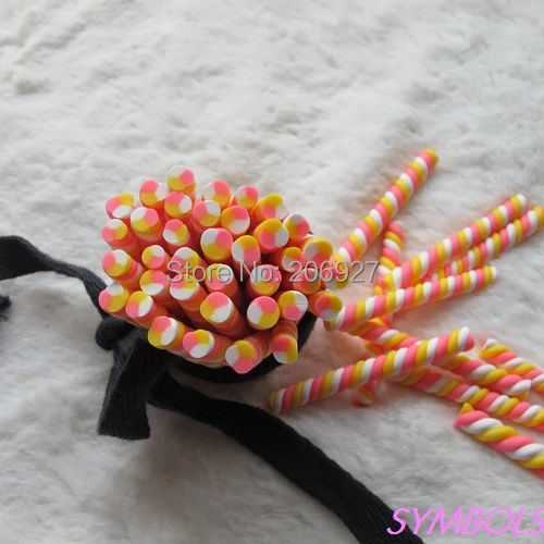 

5pcs M-35 5mm Cute Twist Cane Fancy Nail Art Polymer Clay Cane Nail Art Decoration