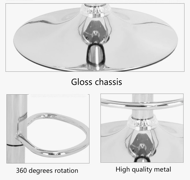 Современный простой ПУ сиденья стул барный Творческий эргономичный поднял барный стул Кофе поворачивается обеденный высокий табурет с