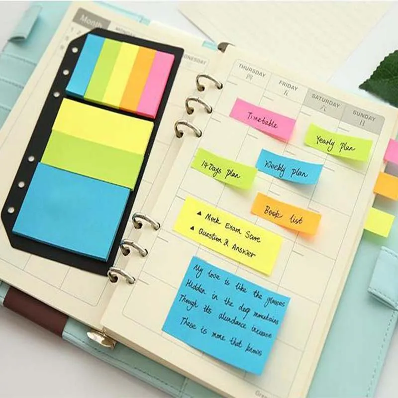 

Loose-leaf Color 240 Pages Sticker School Supplies Memo Flags Mini Sticky Notes Memo Pad Used For A5/A6/B5 Notebook