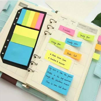 

Loose-leaf Color 240 Pages Sticker School Supplies Memo Flags Mini Sticky Notes Memo Pad Used For A5/A6/B5 Notebook