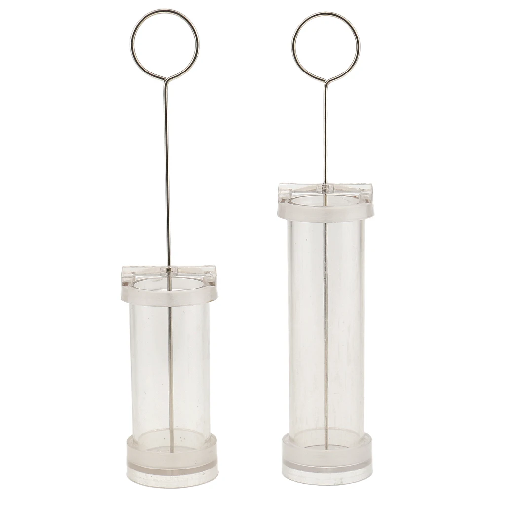  2 Pieces Plastic Flat Top Round Shape Candle Making Mold Tool DIY Candle Making Handmade Candle 15cm 10cm