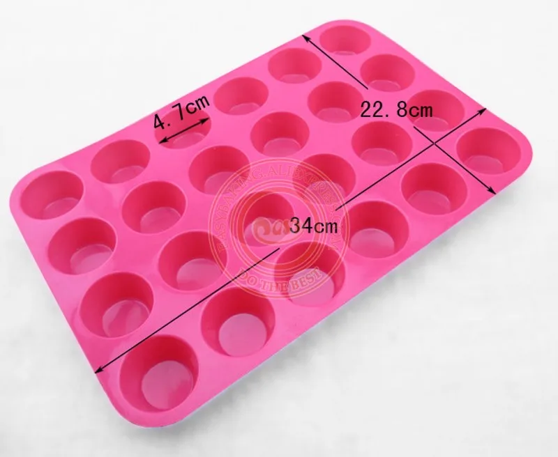 24 Cup Mini Muffin Pan Silicone Cupcake Pan Kitchen Accessories Bakeware Cake Tools Soap Mold