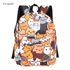 Anime Neko Atsume Women Backpack Cartoon Mochila for Girls Boys Travel Rucksack Cute Cat Printing Shoulder Bag for Teenage ► Photo 1/5