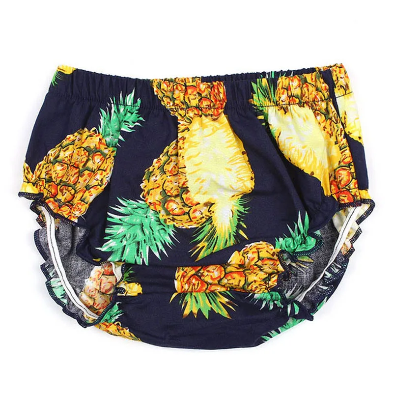 Pineapple Print Baby Bloomers Organic Cotton Baby Boy Girl Diaper Covers Toddler Bubble Shorts Summer Baby Sun Clothing (9)
