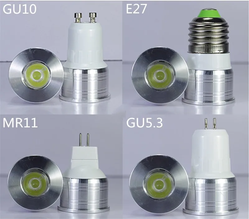 GU10 3W Светодиодный точечный светильник 12V MR16 MR11 светодиодный лампы AC/DC 12v затемнения светодиодный светильник GU4 лампы в форме свечи лампы светильник 35 мм мини чашка с прожектором светильник E27