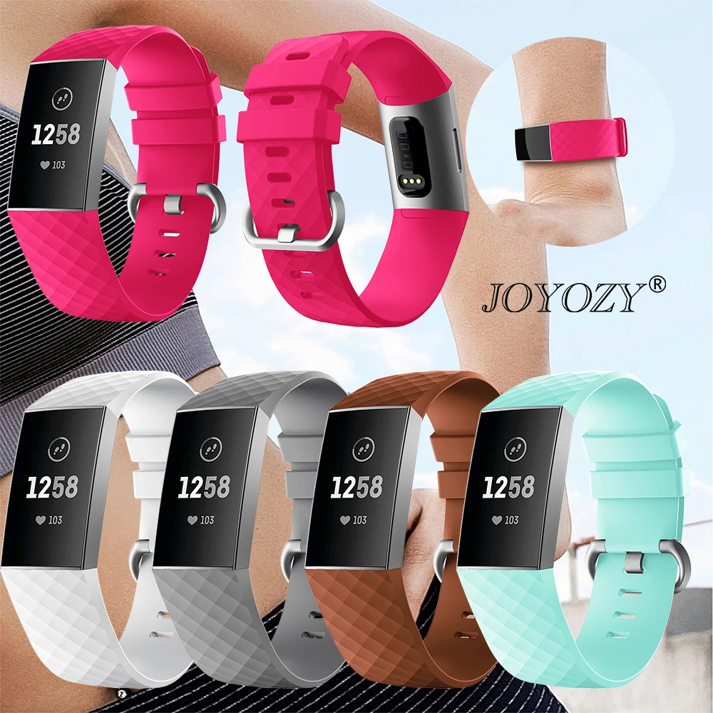 Joyozy новый модный спортивный дышащий силиконовый браслет ремешок для Fitbit Charge 3