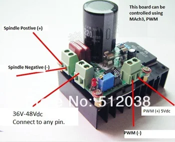 

12V 24V 48V 110V , 5 v to 110 v DC Motor Speed Driver Controller PWM MACH3 Spindle Governor regulator