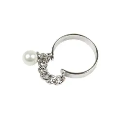 Jsmpfy Новые Классические Link Pearl Кольца для Для женщин 925 стерлингового серебра Открыть манжеты себе кольцо Bijoux серебро 925 ювелирные изделия