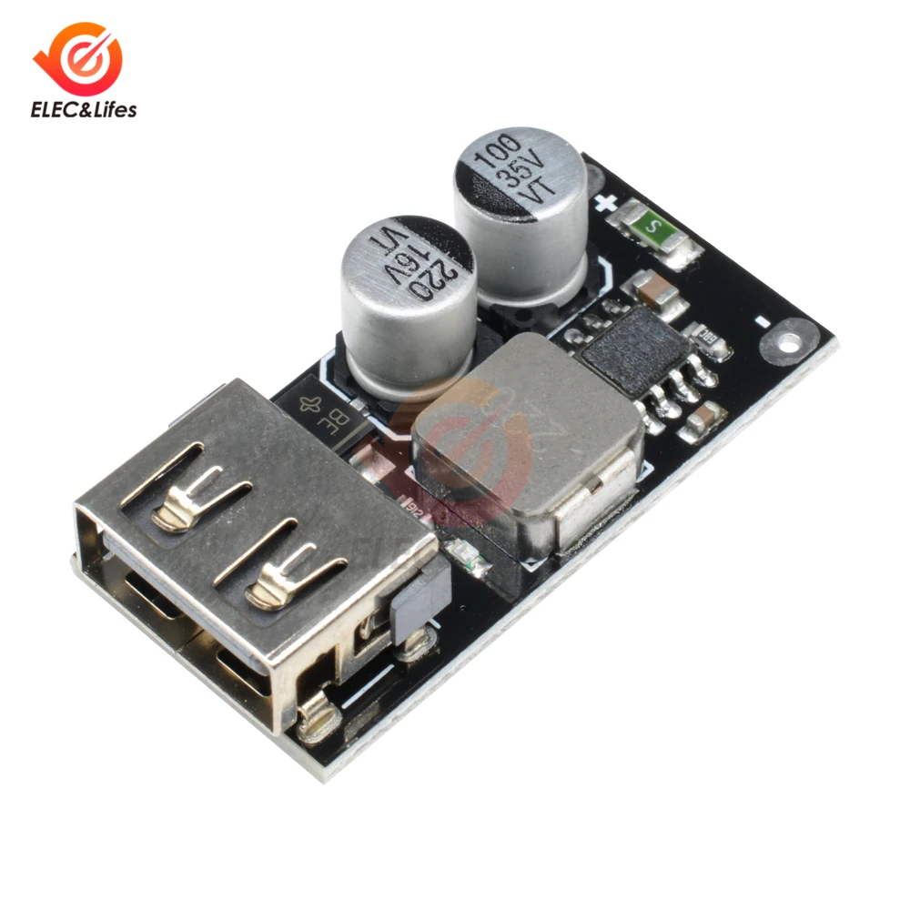 

QC3.0 QC2.0 USB DC-DC Buck Converter Charging Module 6-32V 9V 12V 24V to 3V 5V 12V Fast Quick Charger Step down Circuit Board