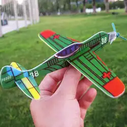 DIY пластиковая модель аэроплана Супер крыло Летающий Plane Самолет игрушки ручной бросок летающий самолет s для детей детская игра #17