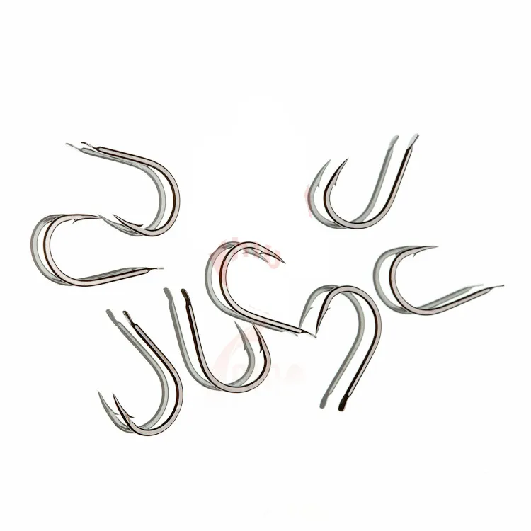 Mustad 10 упак./лот 11837# карп рыбалка крючок из высокоуглеродистой Сталь крючков с бородкой и Jigbait тунца Карп Рыбалка Япония крючок ISEAMA size1#-15