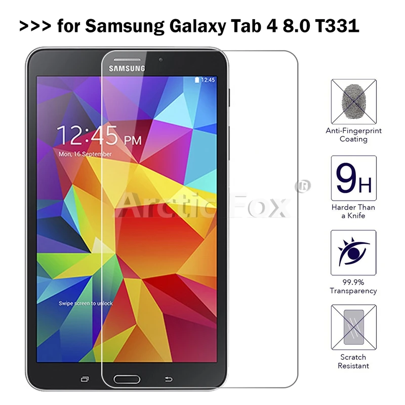 

2.5D 9H Premium Tempered Glass For Samsung Galaxy Tab 4 8.0 SM-T330 T330 SM-T331 T331 Screen Protector Toughened protective film