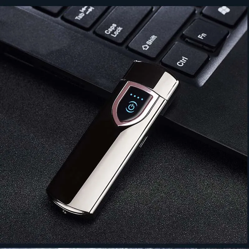 

Can be charged flameless usb Cigarette lighter fingertip gyro lighter electronic lighter smoking touch sensor switch Gift