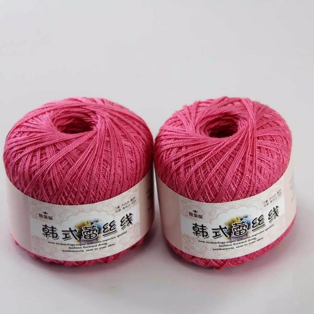 Free shipping 2 BallsX50g High quality soft 100% Cotton Crocheted Yarn ...