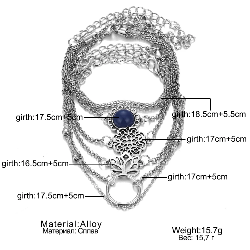 Богемский винтажный многослойный браслет набор для женщин с кисточкой Лотос мраморный браслет ручной работы тренд ювелирных изделий