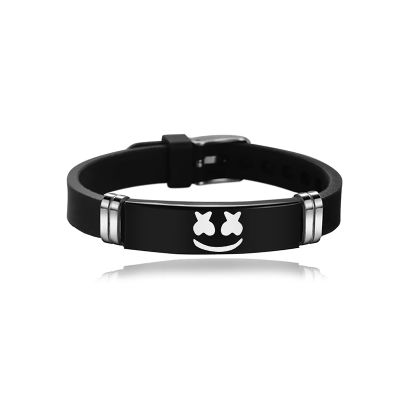 

Marshmallow DJ Bracelet Fashion Stainless Steel Engrave Watchband Bracelets arshmello Music Fans Souvenir Bracelet Jewelry