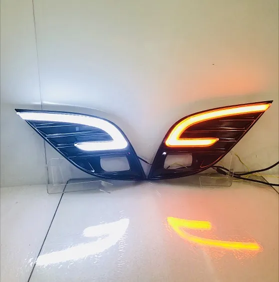 

eOsuns led drl daytime running light for Toyota Camry 2018 with yellow turn signal and wireless control