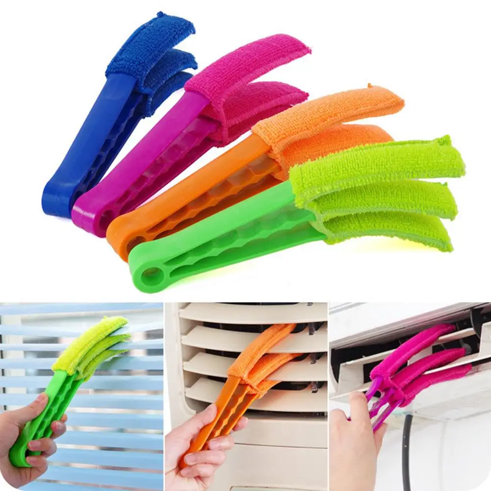 

4Pcs 4Colors Detachable Home Air Conditioner Cleaning Clip Brush Window Blind Shutter Household cleanup Cleaner Washing Tools