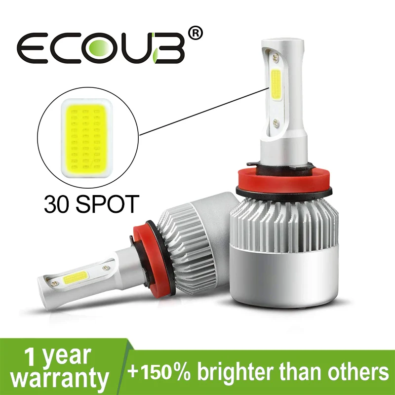 

2pcs High Power H4 LED Headlight Bulb H7 H1 H4 H11 9005 9006 Hb3 Hb4 Car LED Fog Light S2 6500K 8000LM 12V Ampoule For Car Kit