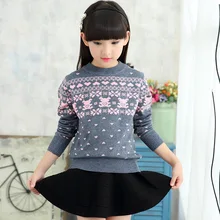 Girls sweater 2018 new autumn and winter children’s clothing girls fashion thickening children’s sweater princess sweet sweater