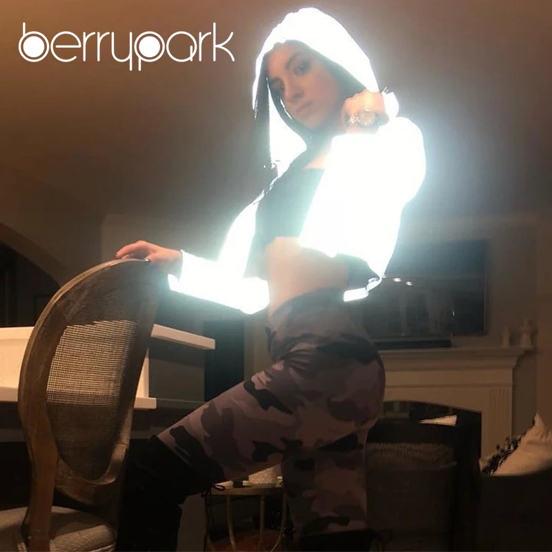 Berrypark Reflective Jacket Women Coat Trending Products 2019 Spring Berrypark Reflective Jacket Women Coat Trending Products 2019 Spring