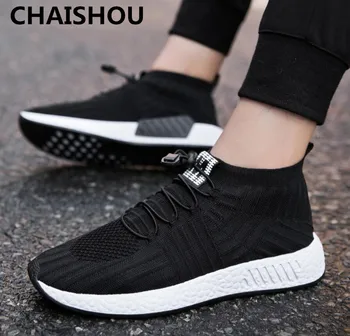 

CHAISHOU 2019 spring and summer new Men Casual Shoes Mesh Lightweight Breathable Flats Men Shoes footwear Zapatos Hombre B-164