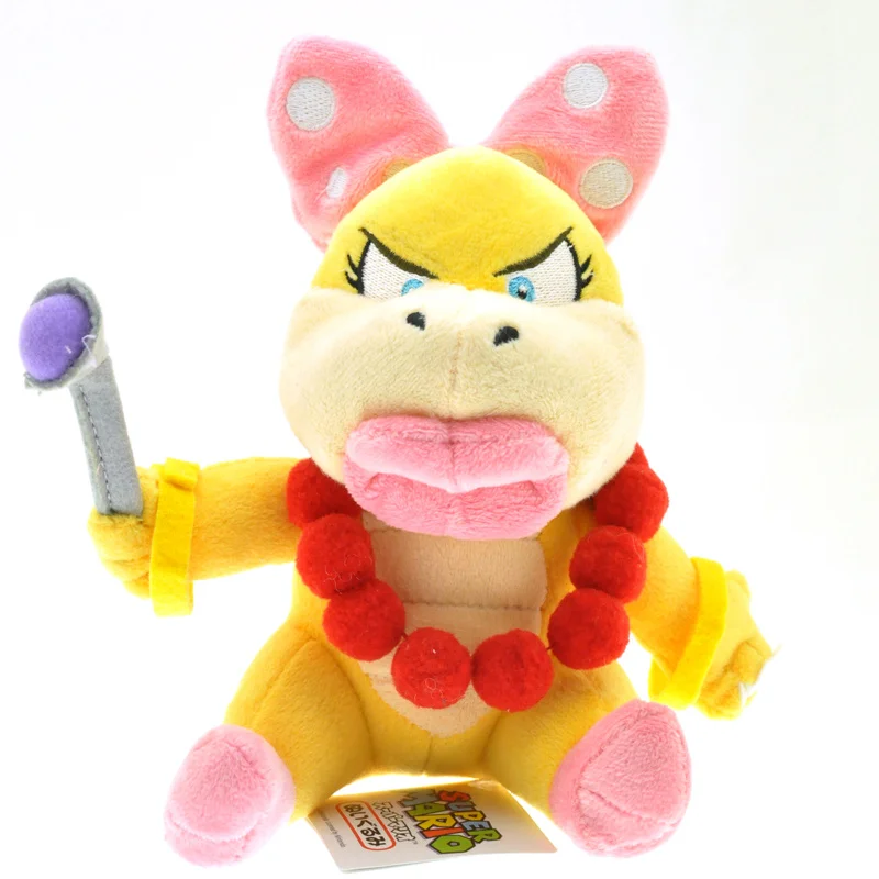 Супер Марио Боузер Koopalings плюшевые игрушки кукла Венди Ларри IGGY Ludwig Roy Morton Lemmy O. плюшевый Купа мягкие игрушки подарки для детей - Цвет: 13cm Wendy