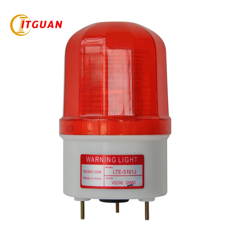 AC110V 220V LTE 5101J Industrial Warning Light Alarm lights LED Flashing Signal Bolt Bottom With