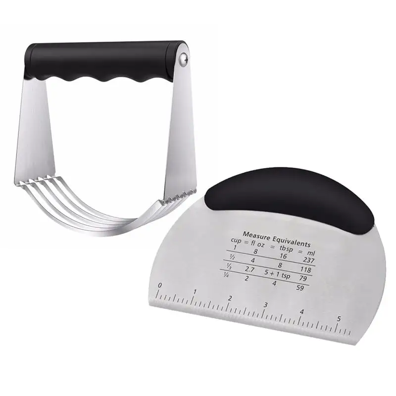 2pcs Kitchen Craft Pastry Dough Cutter Blender Mixer Whisk Rolling Cake Spatula Scraper Tools | Дом и сад
