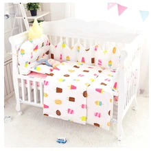 9 шт./компл. 3D форма хлопок детские постельные принадлежности набор дышащий Мягкий Младенец Newbron детская кроватка набор с Подушка Простыня бамперы одеяло