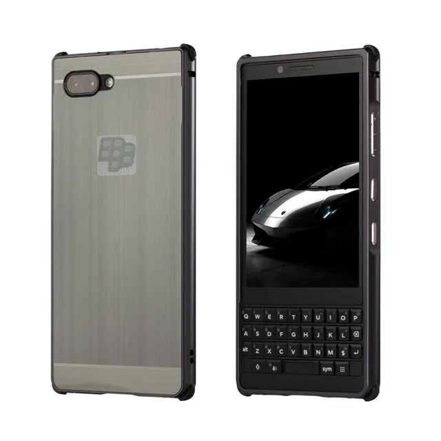 Для Blackberry keyone покрытие корпуса металлический каркас с щеткой задняя крышка Жесткий футляр для Black berry ключ два Key2 чехол Обложка для телефона - Цвет: Black for Key Two