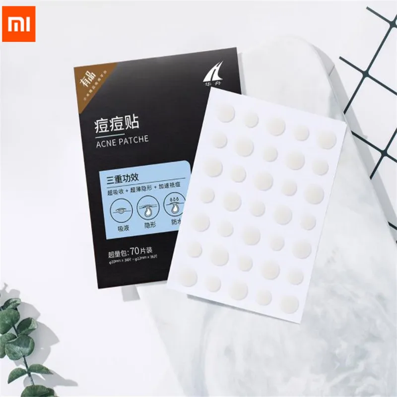 

70Pcs Xiaomi Face Spot Scar Care Acne stickers Pimple Patch Waterproof Treatment Stickers Anti Infection Pimple Spot Invisibl D5