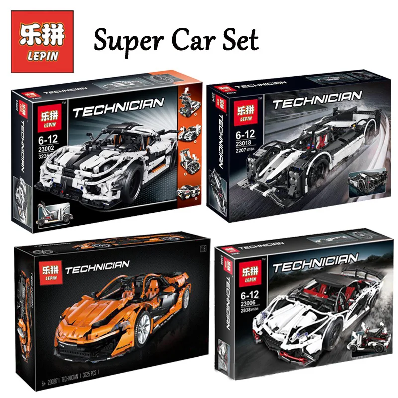 

Lepin Technic Super Car 23002 23006 20087 23018 Compatible LegoINGlys MOC-4789 3918 16915 5530 Building Blocks Bricks Toys Gifts