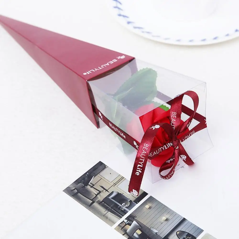 

Folding Box Single Rose Soap Flower 520 Valentine'S Day Christmas Event Gift Jewelry Store Promotion To Send Couple
